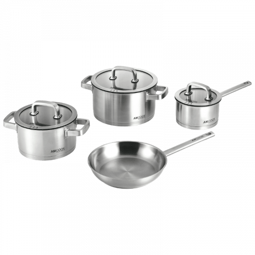 AMCOOK - Topfset mit Pfanne für Muldenlüfter Senna S7